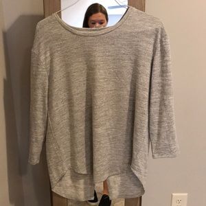 Gray top with an open back